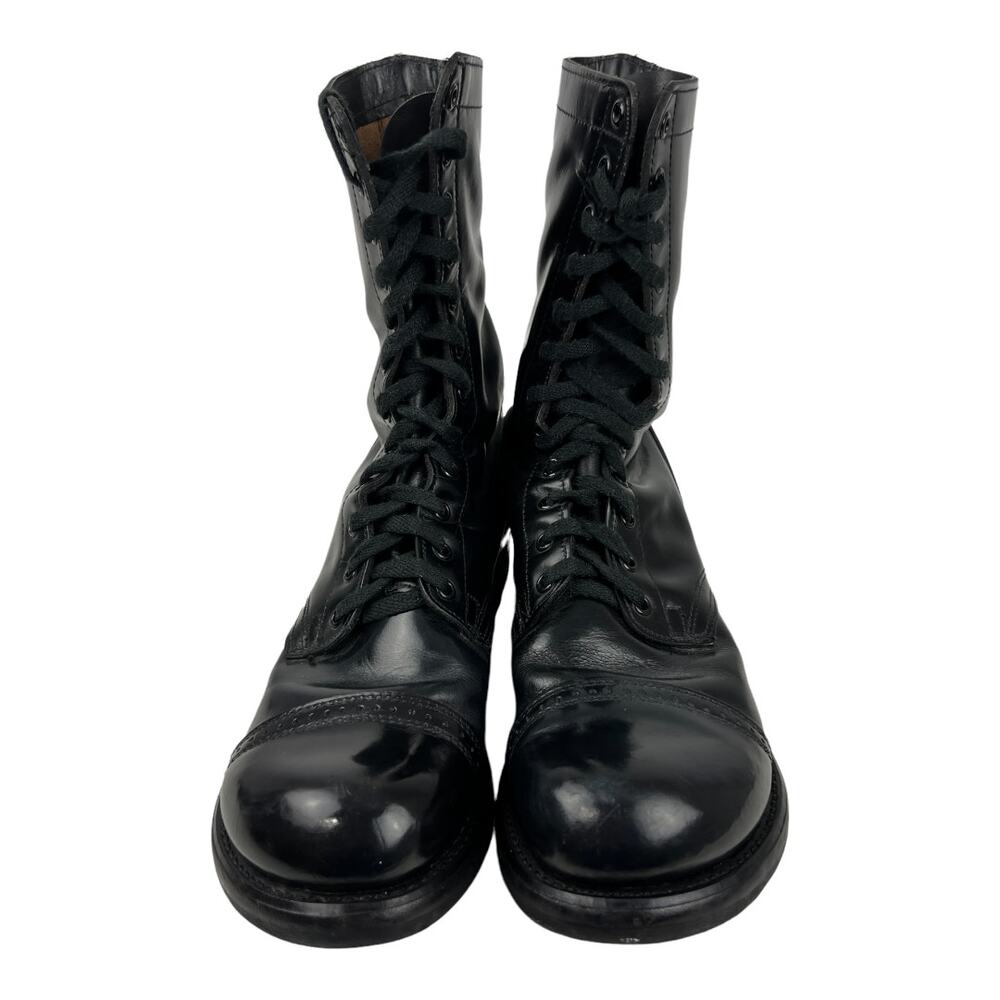 HH Brand Double H 975 Military Combat Jump Boots Cap Toe Upper Leather USA 9 1/2 - Picture 3 of 12